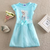 冰雪奇缘Frozen童裙 外贸夏季新款ELSA ANNA公主连衣裙