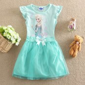 冰雪奇缘Frozen童裙 外贸夏季新款ELSA ANNA公主连衣裙